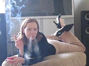 amateur, fetichista, fumando