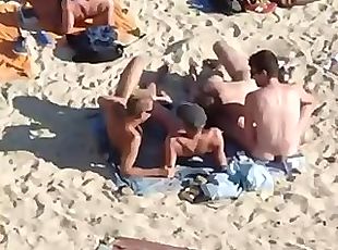 gej, plaża, fetysz, solo