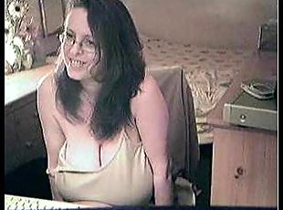 esposa, webcam, nerd