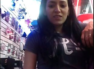 Public flashing in lingerie store tits pussy ass