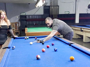 BILLIARDS EMPLOYEE IS SEDUCED BY CHEATING ASS