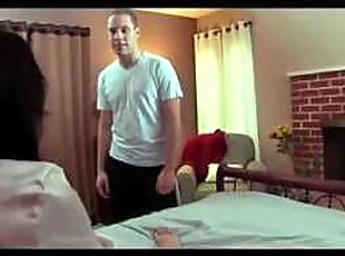 Hot Mom and Son have sex in the bed
