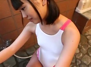 Softcore asian teen in swimsuit