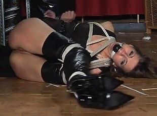 Tape Gagged & Bound In Boots