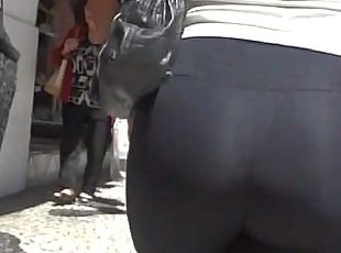 Hot big ass in see thru leggings