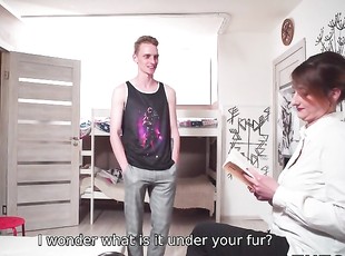 TUTOR4K. Pussy wants to be fondled so tutor spreads legs in front of student