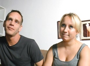 Amateur group sex at home with two cock hungry German wives