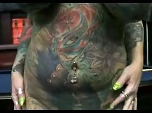 veľké-prsia, fajka, milfka, hardcore, pov, objemná, prsia, tetovanie