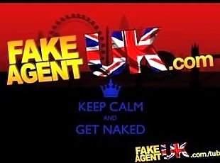 FakeAgentUK Husky voiced British beauty gets sticky reward