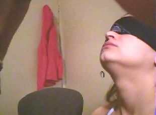 kæreste-kvindlig, webcam, perverst, bind-for-øjnene