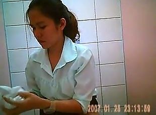 Hidden cam in thai office toilet 2 - 720CAMS.COM