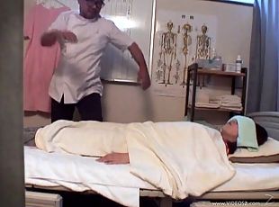 Hitomi Sakurai lets a guy massage her body and fuck her pussy doggystyle